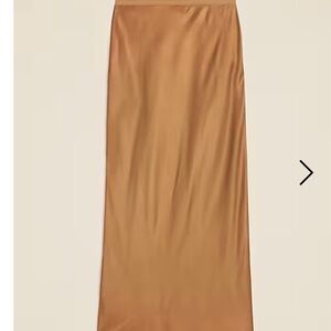 J Crew Gwenyth Gold Satin Skirt